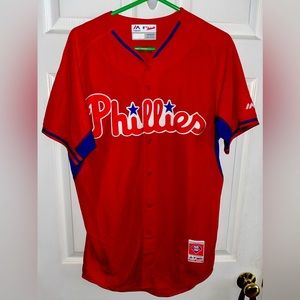 Majestic Philadelphia Phillies Jersey Red Size 40 Great condition Flex base